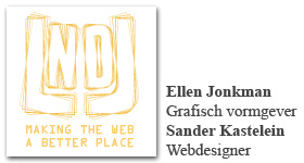 Ellen Jonkman, grafisch vormgever en Sander Kastelein, webdesigner